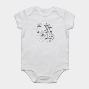 UK Weather Map Baby Bodysuit